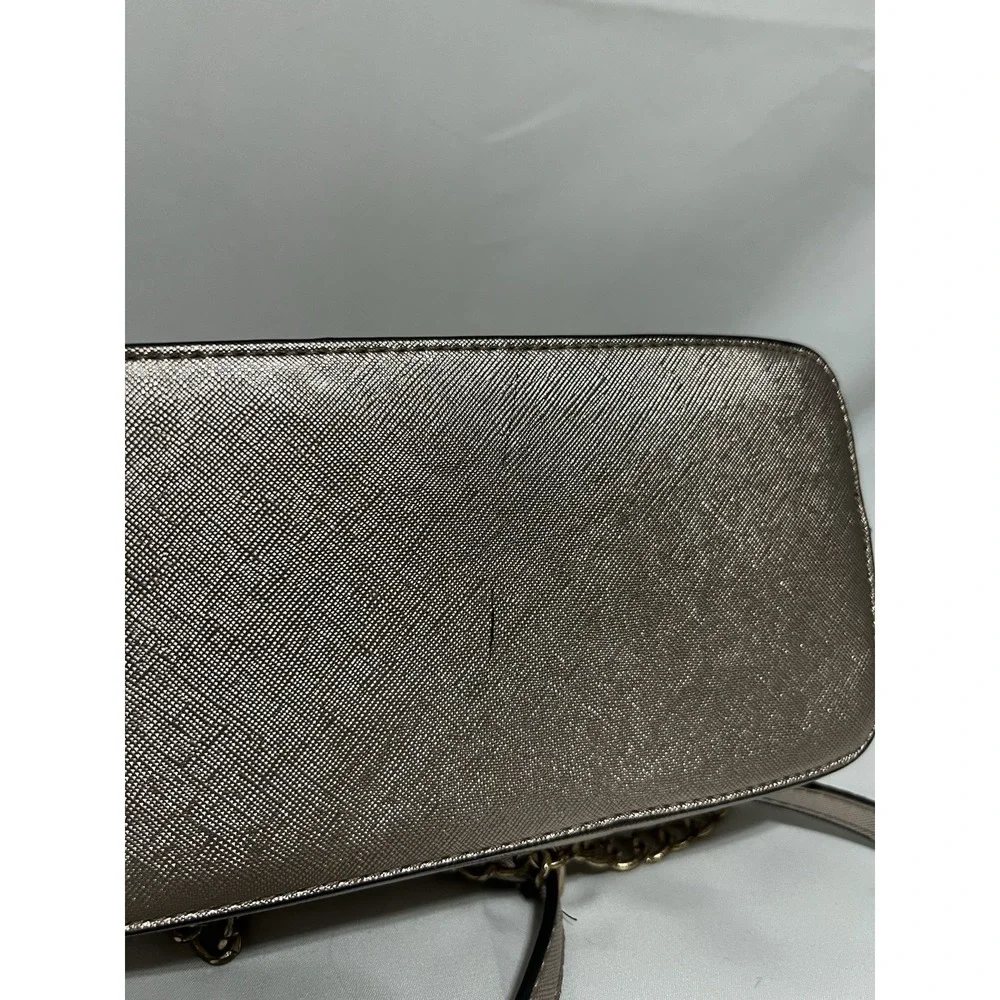 Aldo Crossbody Purse Metallic Rose Gold Handbag Faux Leather Strap